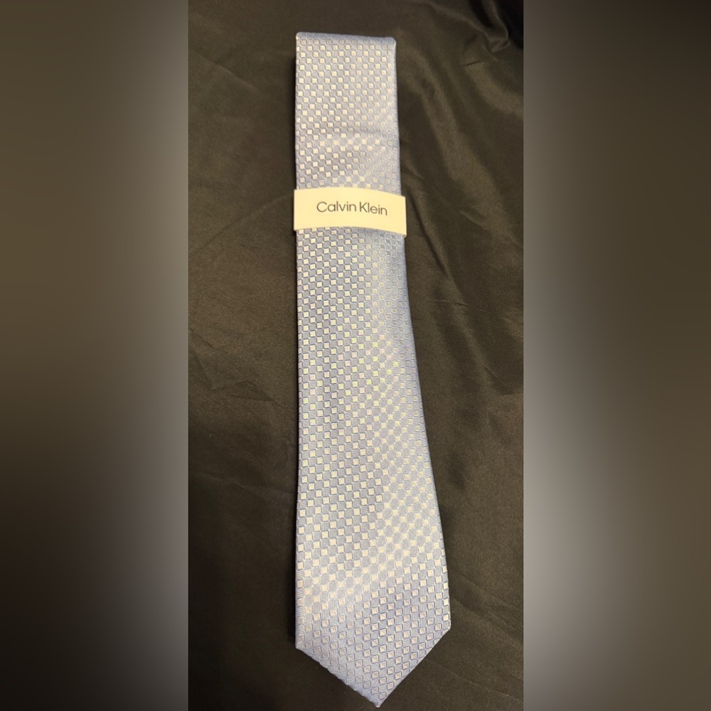 NWT Calvin Klein Blue Patterned Men's Tie